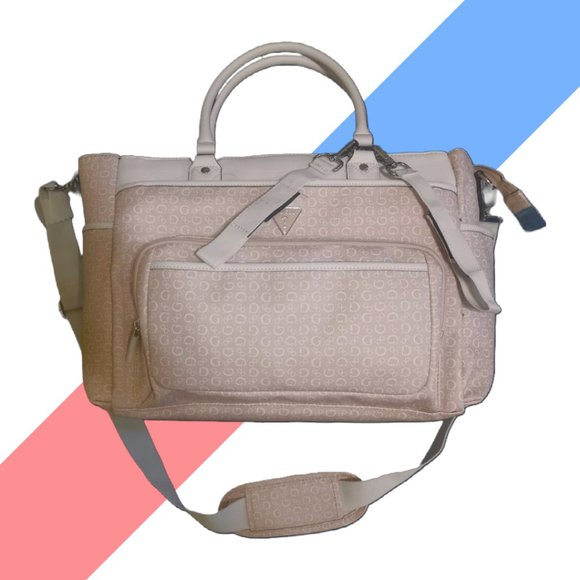 Guess Handbags - Guess Diaper Bag / Travel Bag | Color blush-Pink/white| Size large